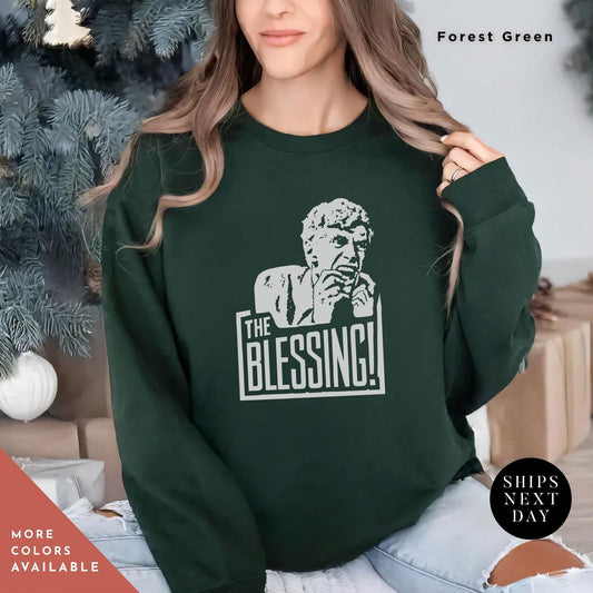 Uncle Lewis The Blessing Christmas Sweatshirt National Lampoon Christmas Vacation The Blessing Uncle Lewis Vacation Funny Ugly Xmas Sweater - Trendy/Timeless Studio