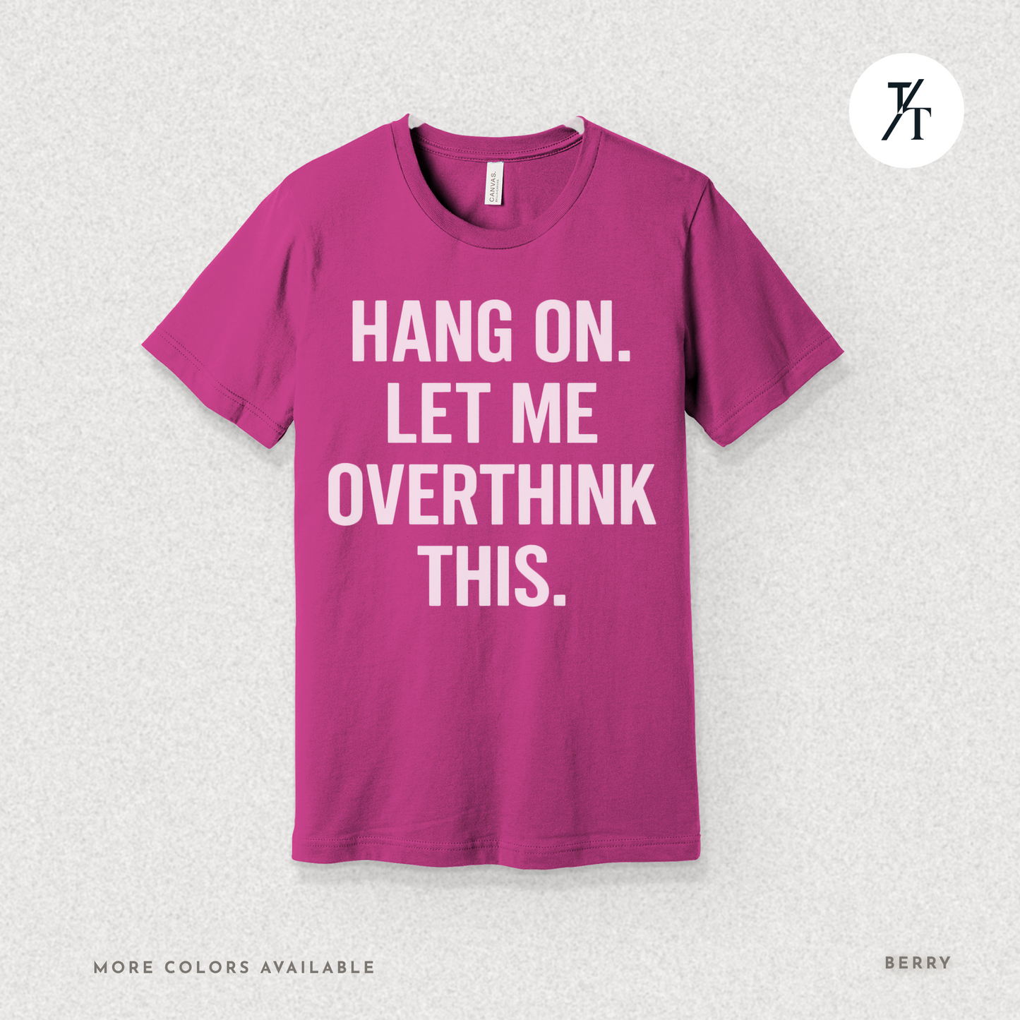 "Hang On, Let Me Overthink This" Overthink Club Tee – Funny Introvert Mental Health Shirt