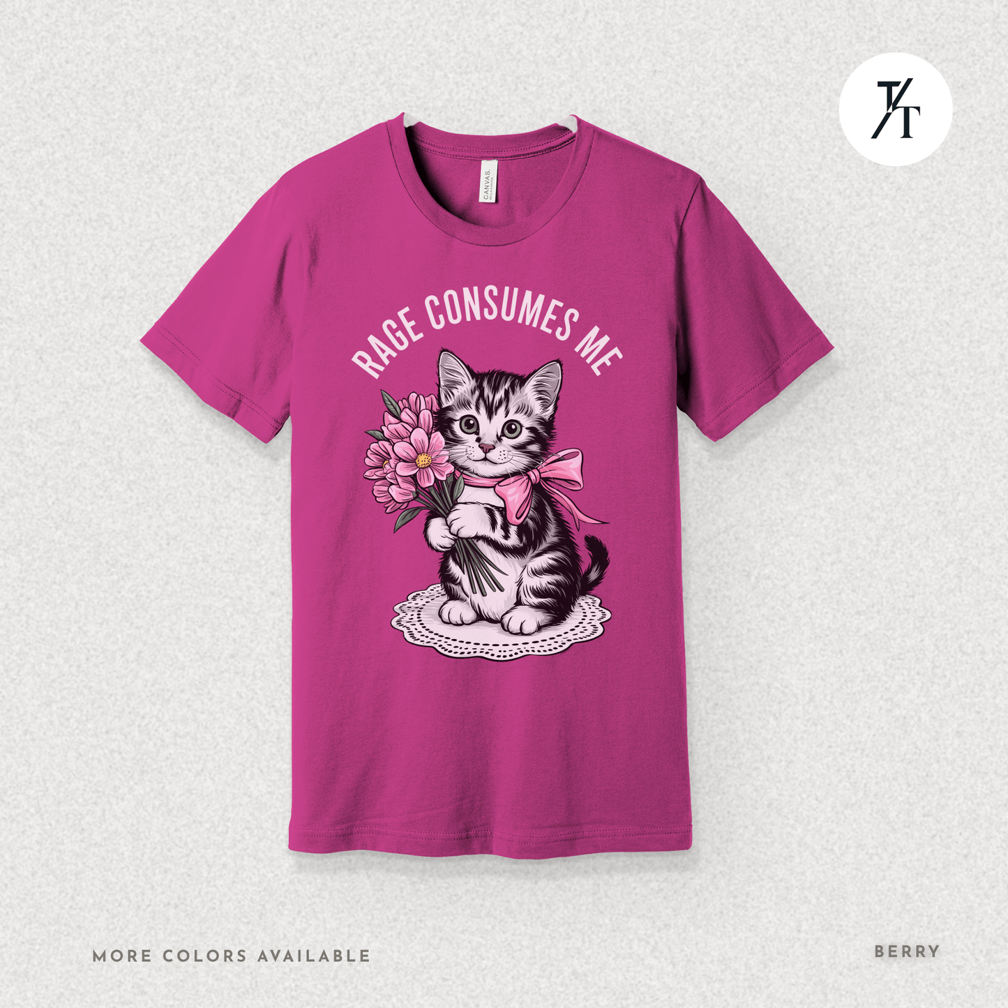 Rage Consumes Me Cat Tee – Cute but Unstable Kitten Shirt