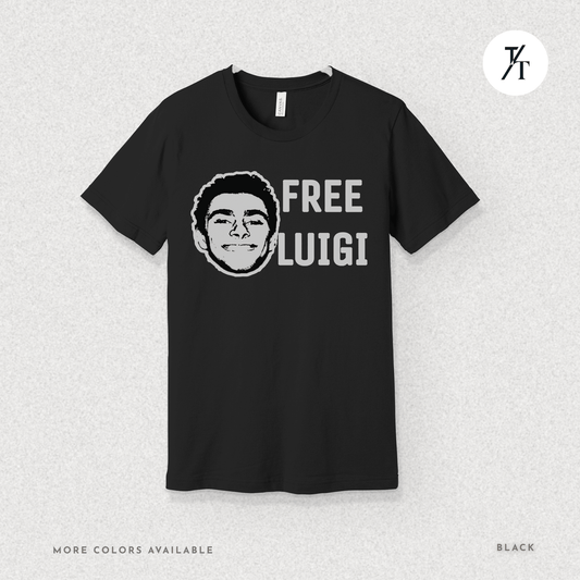 Free Luigi Graphic Tee – Meme Style Funny Political Statement Shirt
