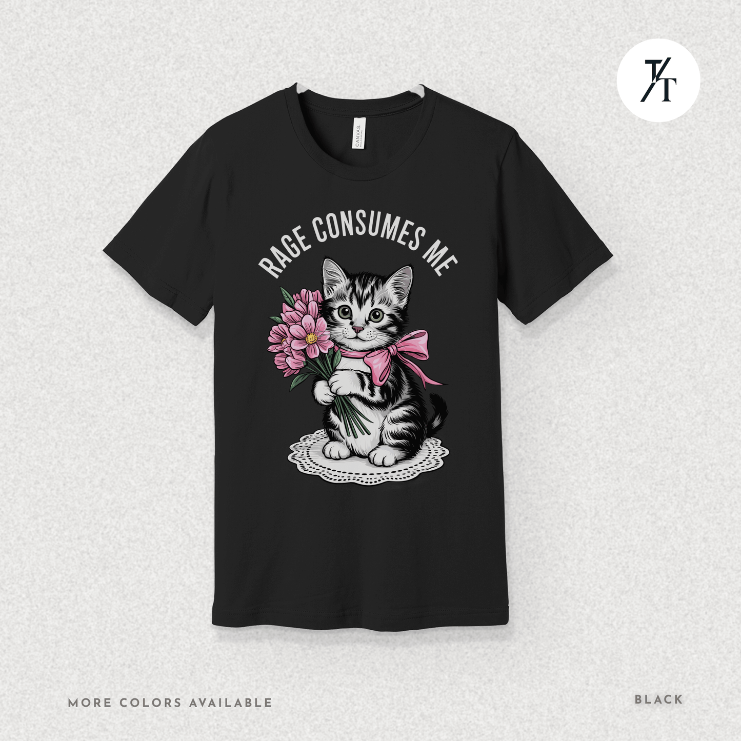 Rage Consumes Me Cat Tee – Cute but Unstable Kitten Shirt