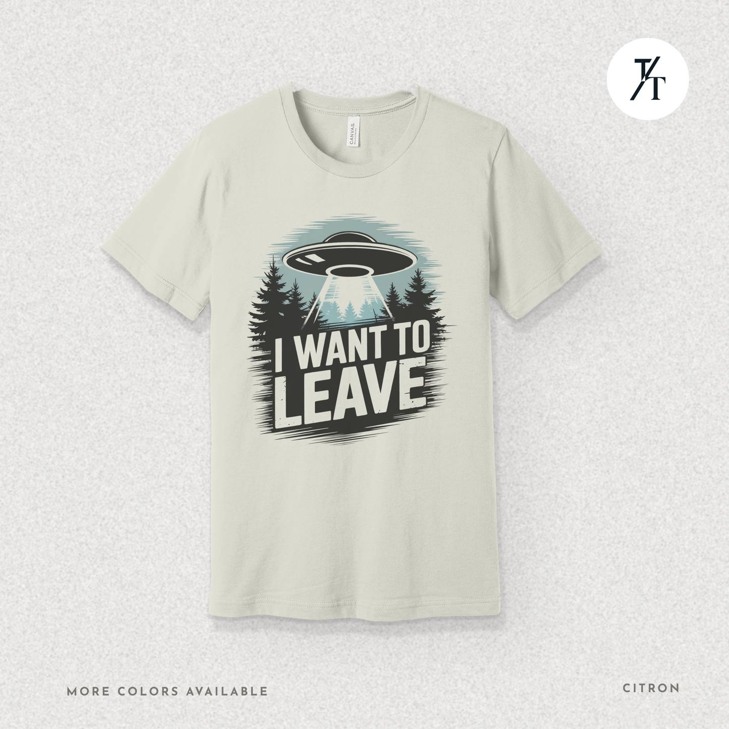 I Want To Leave UFO Tee – Funny Alien Abduction Graphic Shirt