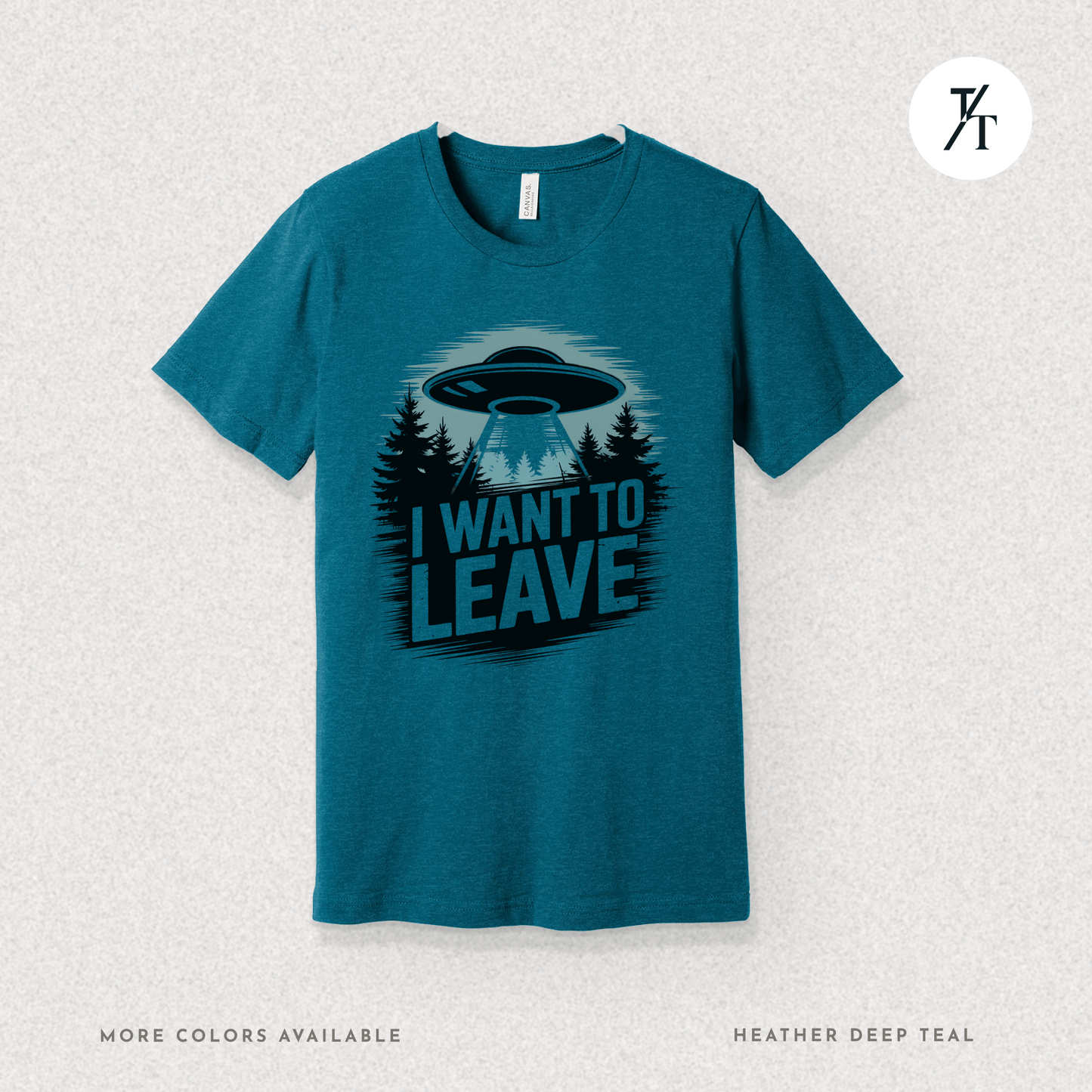 I Want To Leave UFO Tee – Funny Alien Abduction Graphic Shirt