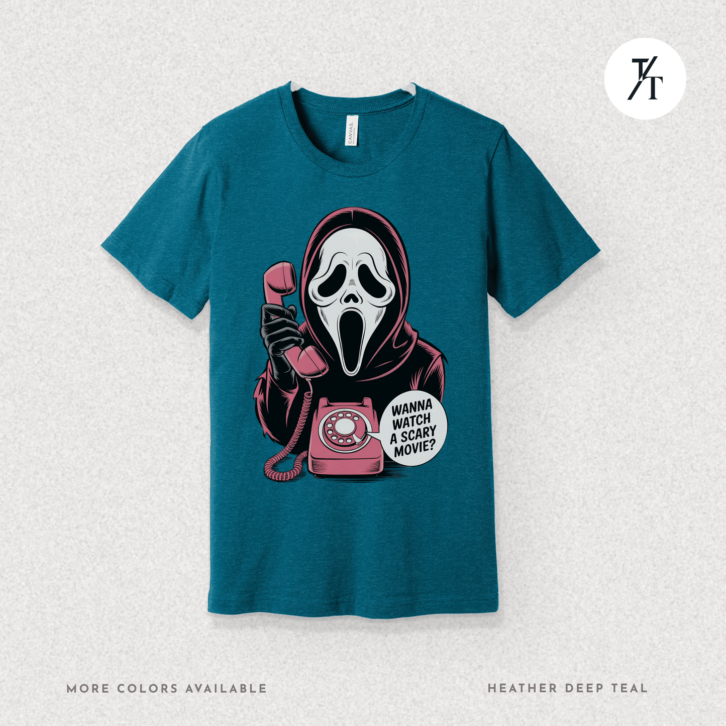Wanna Watch a Scary Movie Tee – Horror Parody Graphic T-Shirt