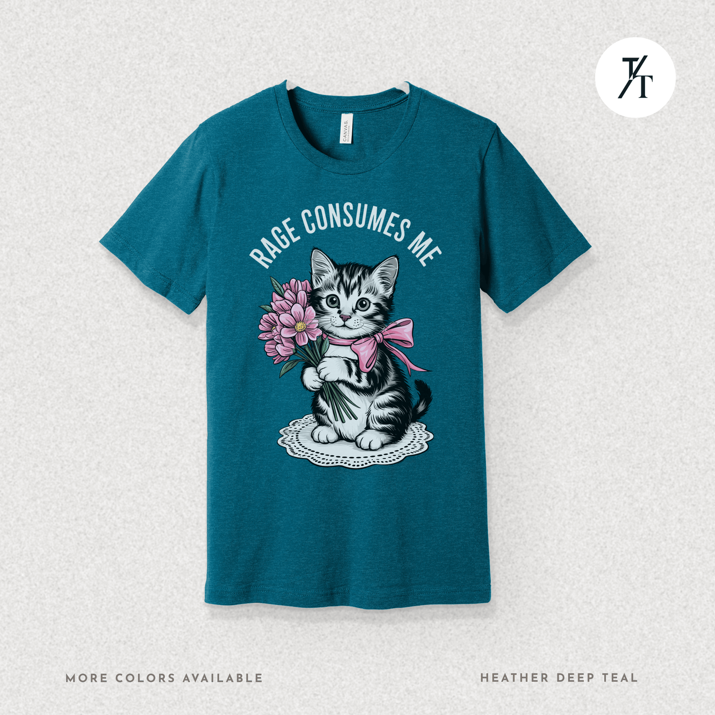 Rage Consumes Me Cat Tee – Cute but Unstable Kitten Shirt