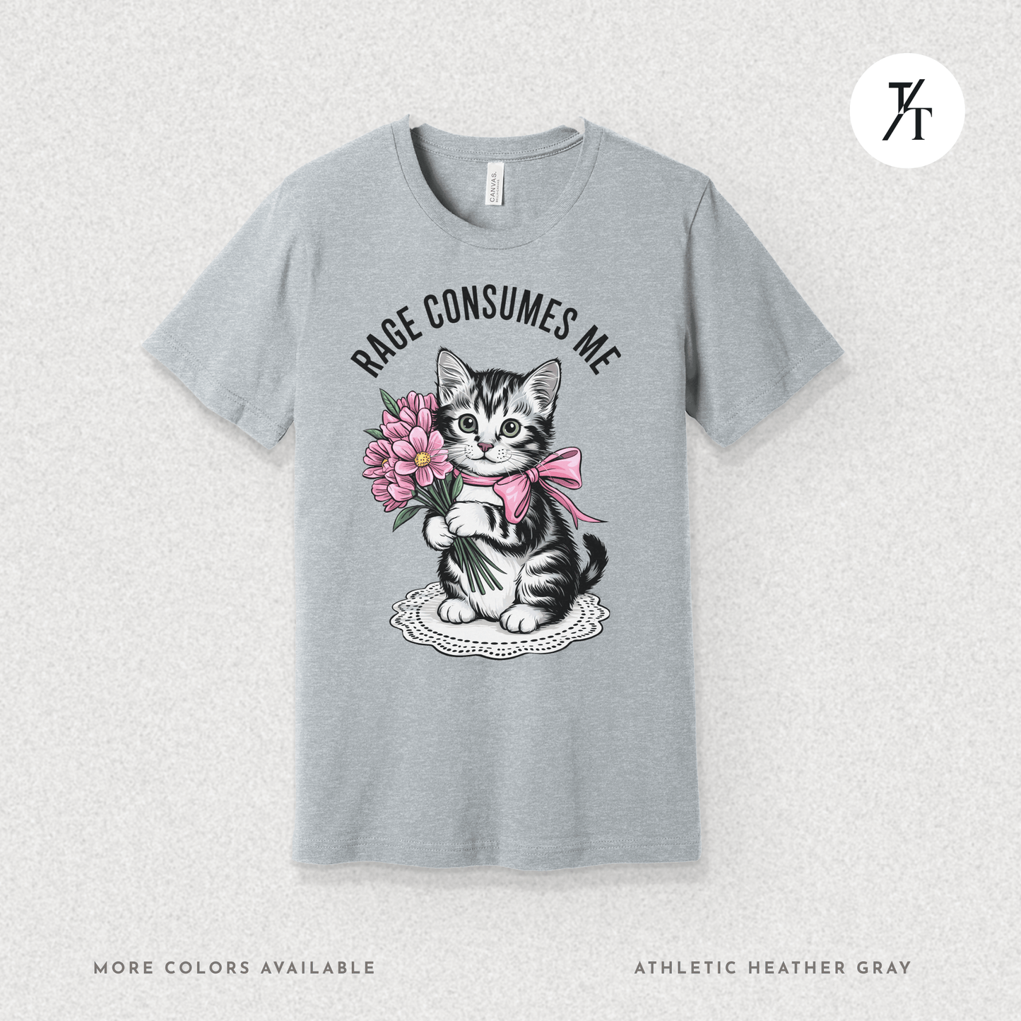 Rage Consumes Me Cat Tee – Cute but Unstable Kitten Shirt