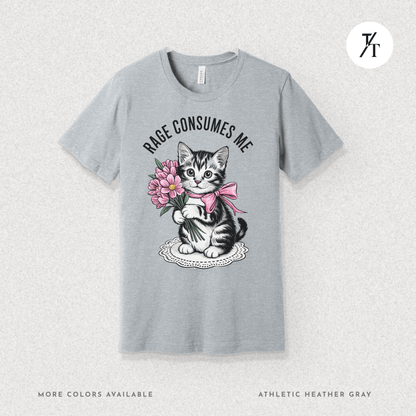 Rage Consumes Me Cat Tee – Cute but Unstable Kitten Shirt