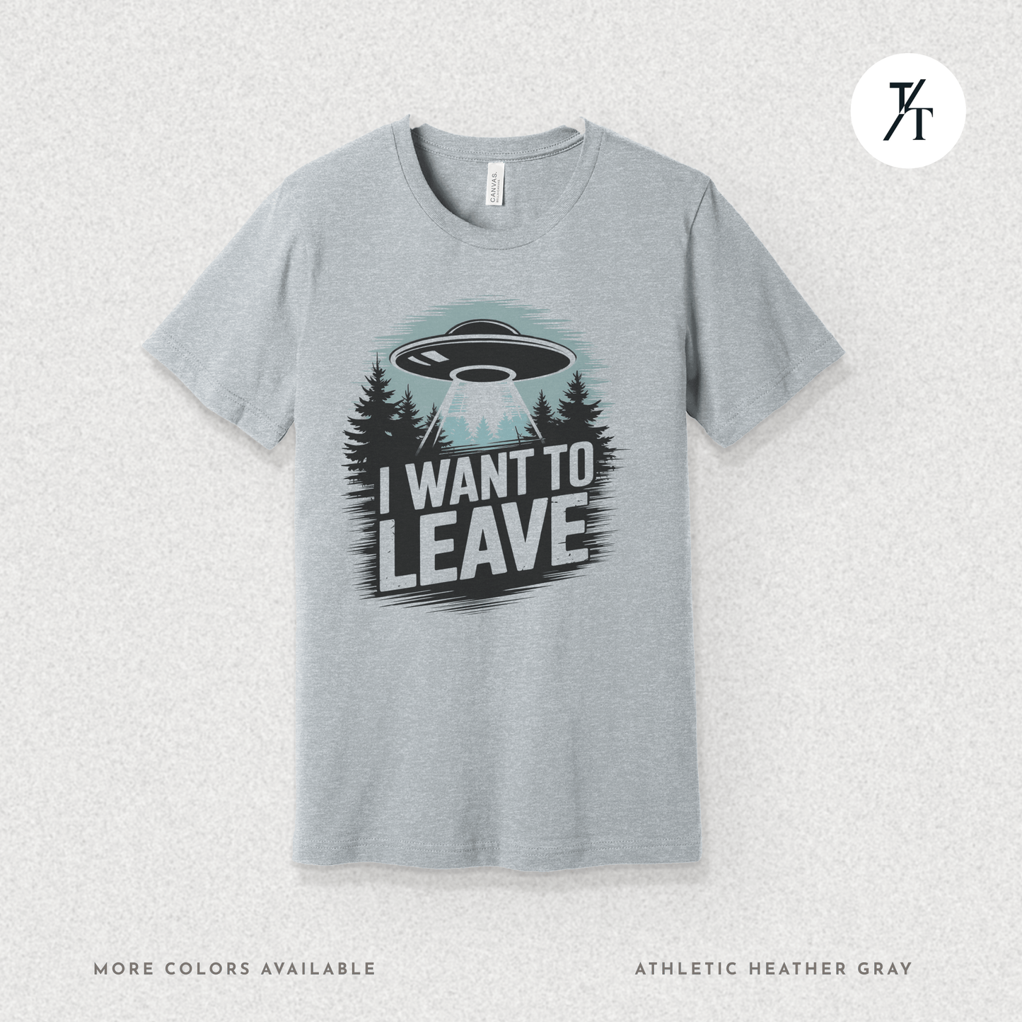 I Want To Leave UFO Tee – Funny Alien Abduction Graphic Shirt