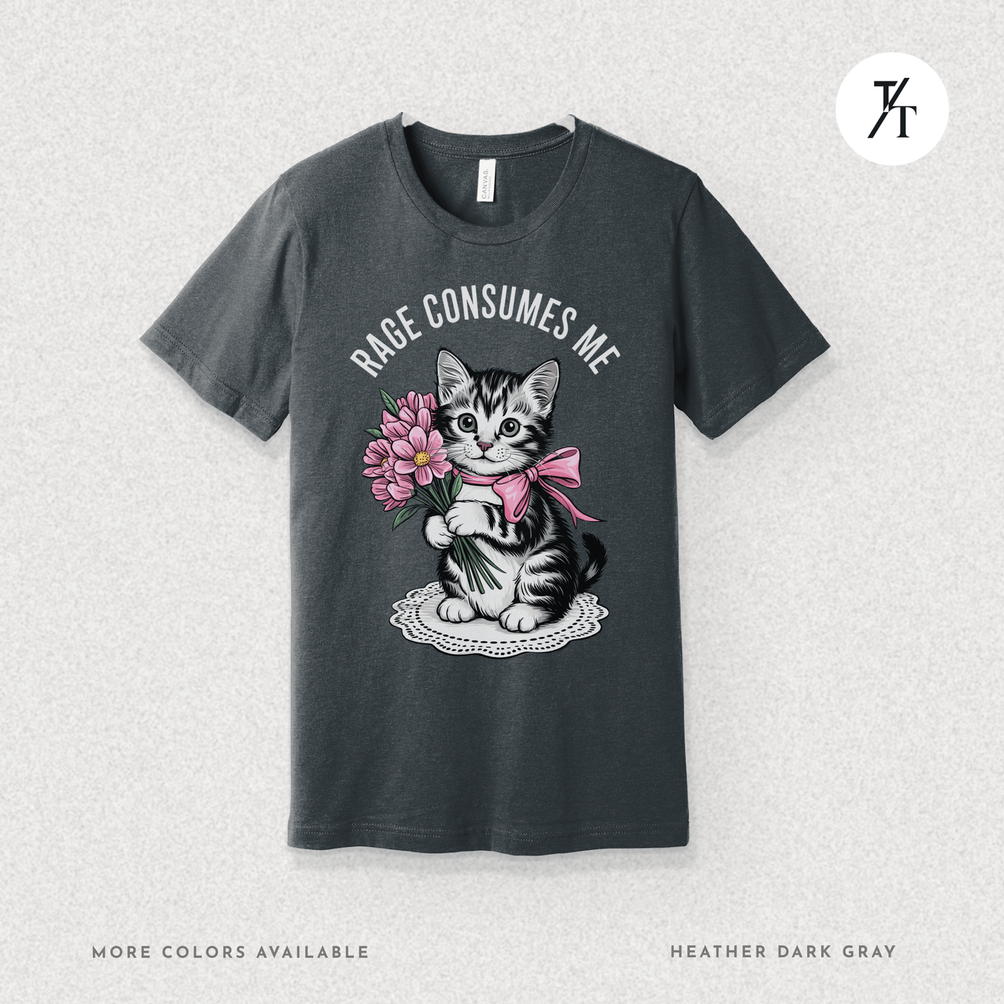 Rage Consumes Me Cat Tee – Cute but Unstable Kitten Shirt
