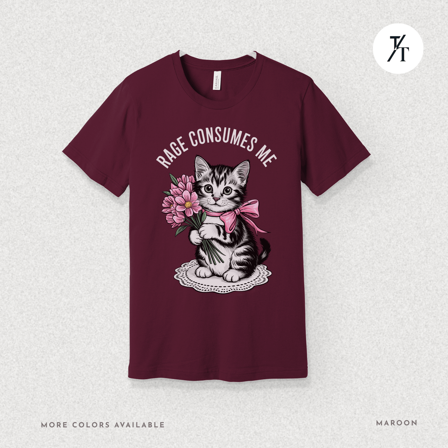 Rage Consumes Me Cat Tee – Cute but Unstable Kitten Shirt