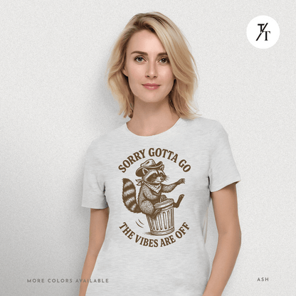 Raccoon Retreat: Cowboy Trash Panda, Retro Brown Cartoon- Graphic T-shirt
