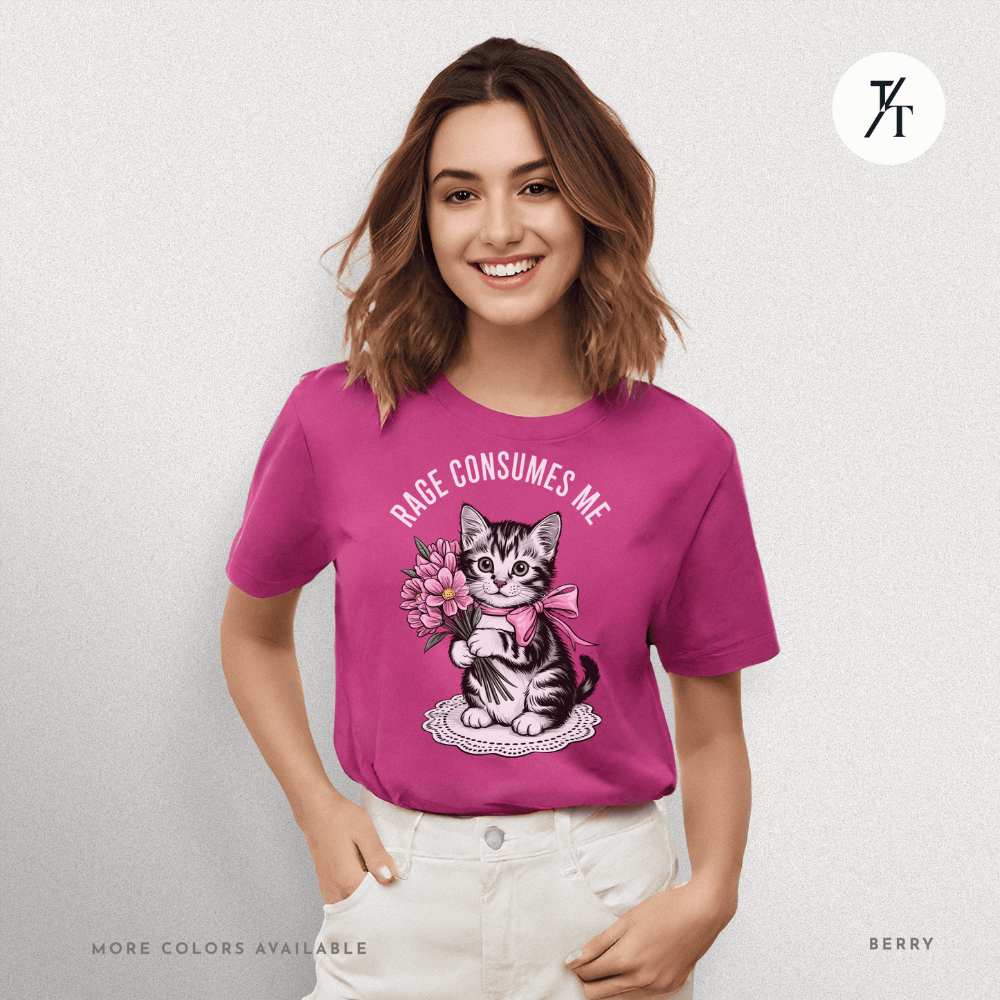 Rage Consumes Me Cat Tee – Cute but Unstable Kitten Shirt