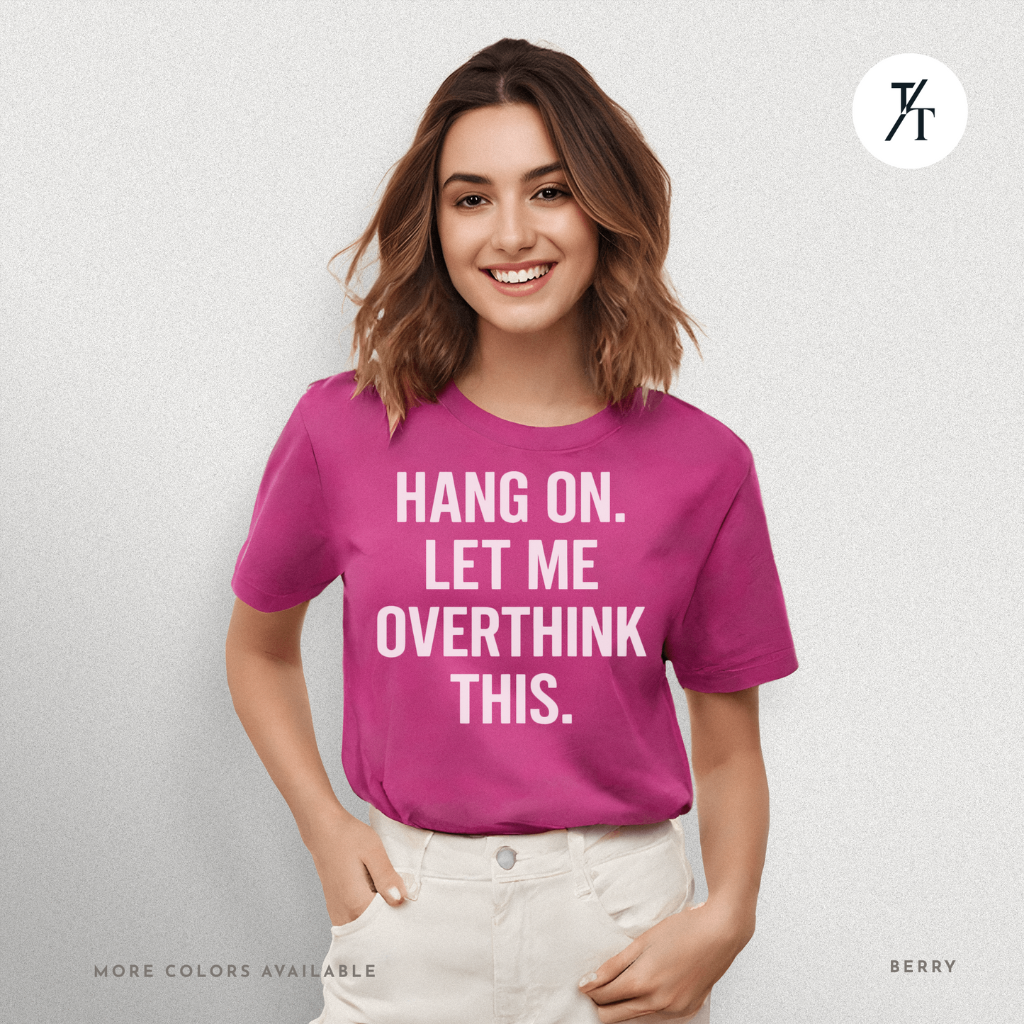 "Hang On, Let Me Overthink This" Overthink Club Tee – Funny Introvert Mental Health Shirt