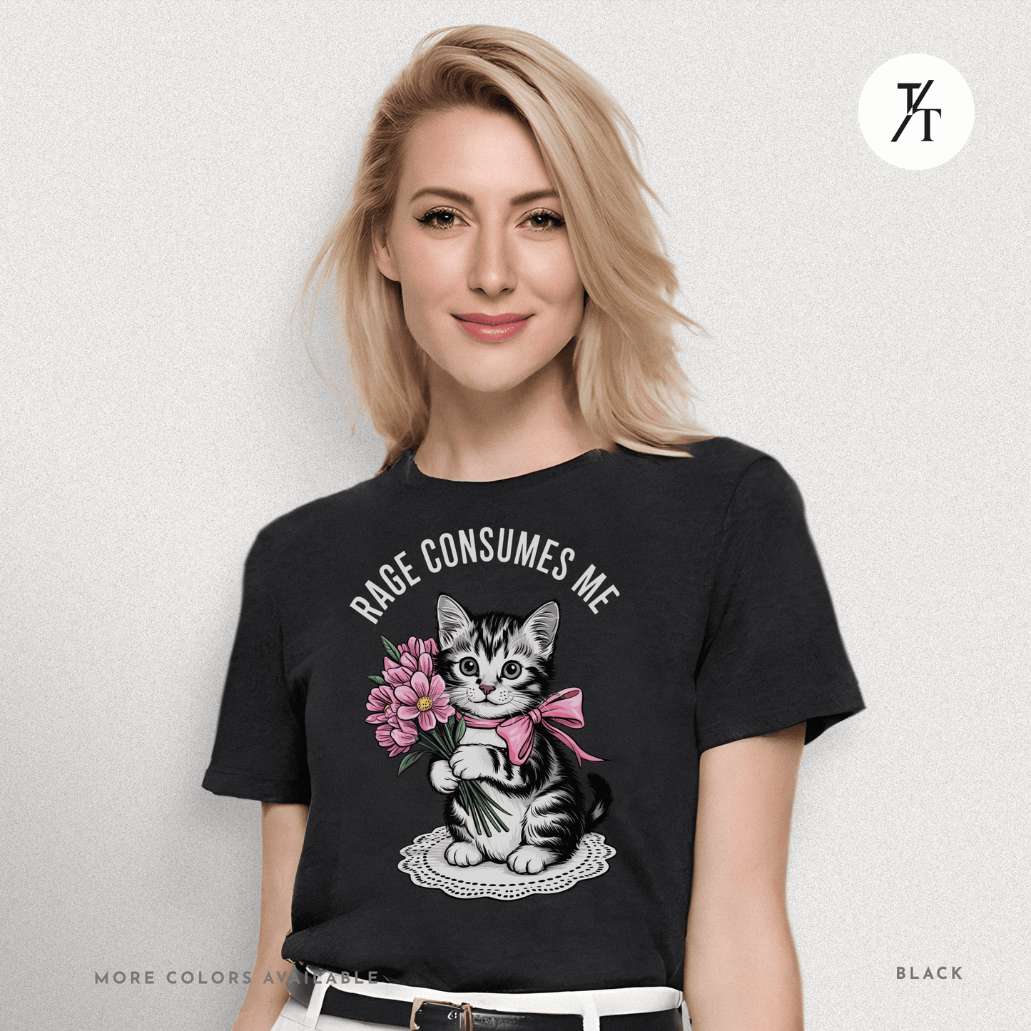 Rage Consumes Me Cat Tee – Cute but Unstable Kitten Shirt