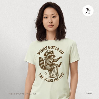 Raccoon Retreat: Cowboy Trash Panda, Retro Brown Cartoon- Graphic T-shirt