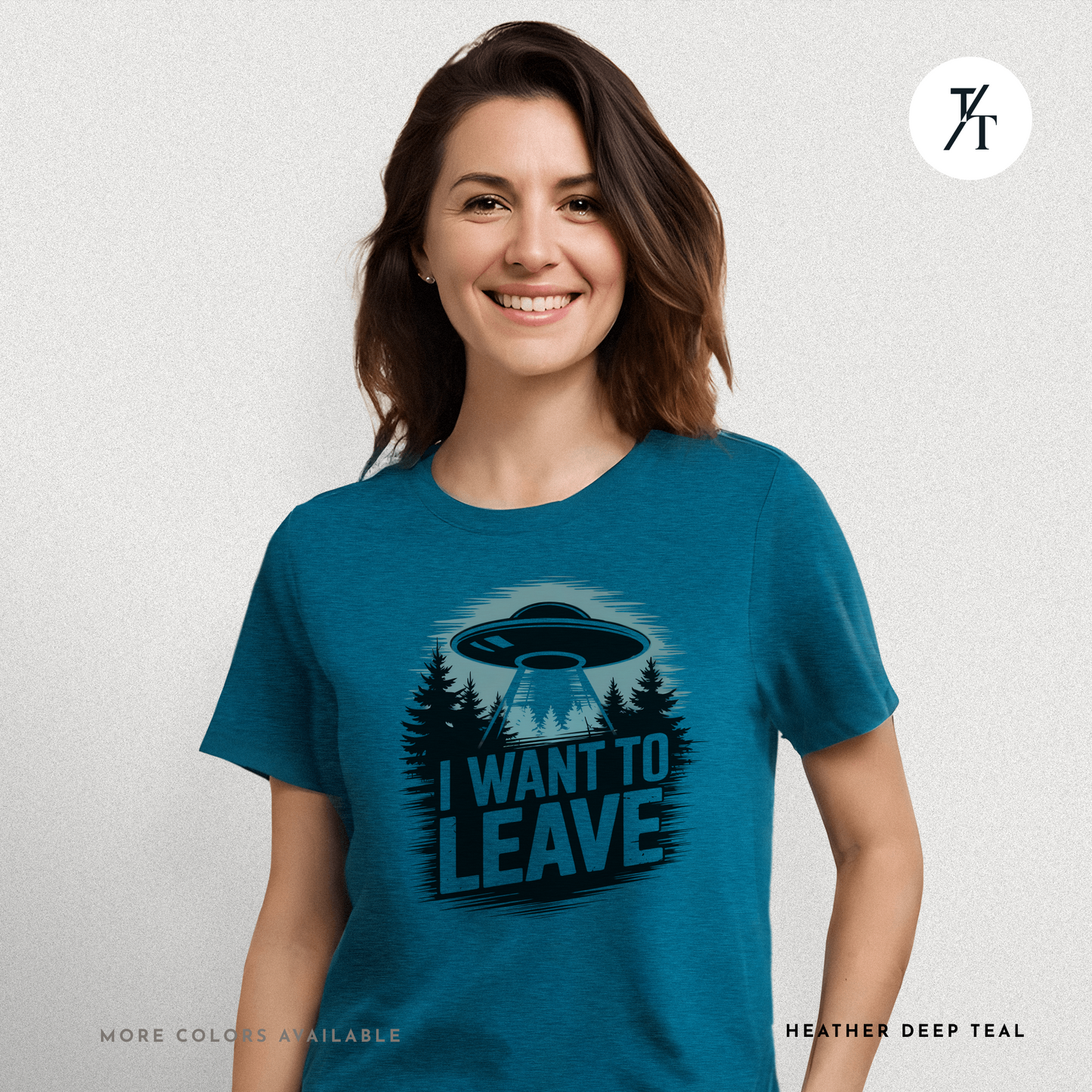 I Want To Leave UFO Tee – Funny Alien Abduction Graphic Shirt