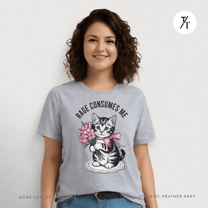 Rage Consumes Me Cat Tee – Cute but Unstable Kitten Shirt