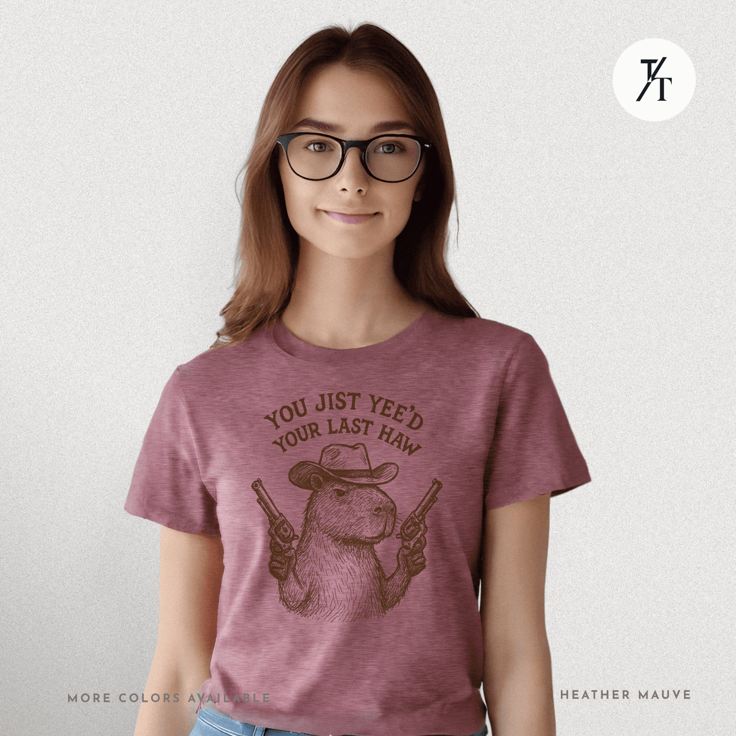 Yee’d Your Last Haw Capybara Tee – Funny Cowboy Meme Shirt