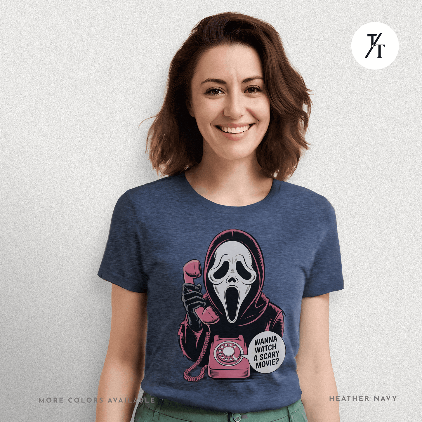 Wanna Watch a Scary Movie Tee – Horror Parody Graphic T-Shirt