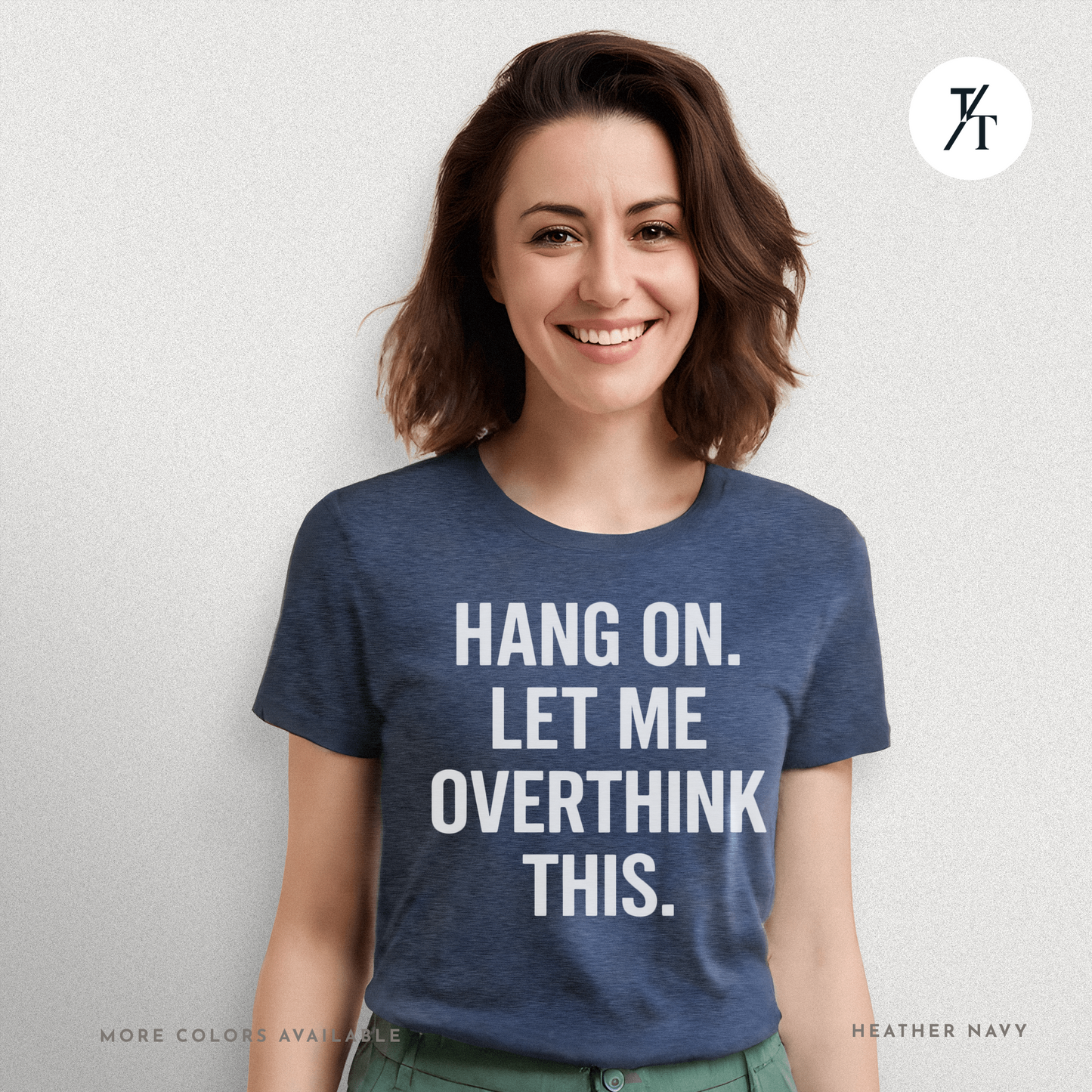 "Hang On, Let Me Overthink This" Overthink Club Tee – Funny Introvert Mental Health Shirt