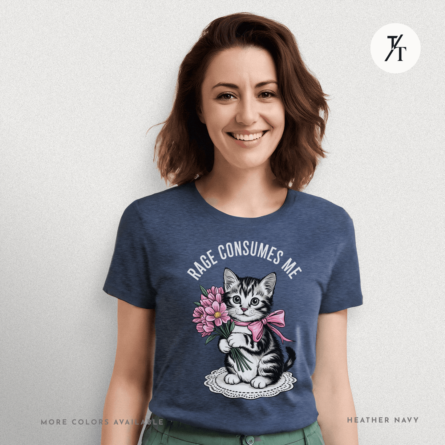 Rage Consumes Me Cat Tee – Cute but Unstable Kitten Shirt