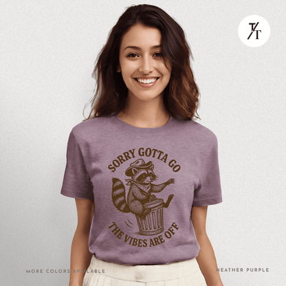 Raccoon Retreat: Cowboy Trash Panda, Retro Brown Cartoon- Graphic T-shirt