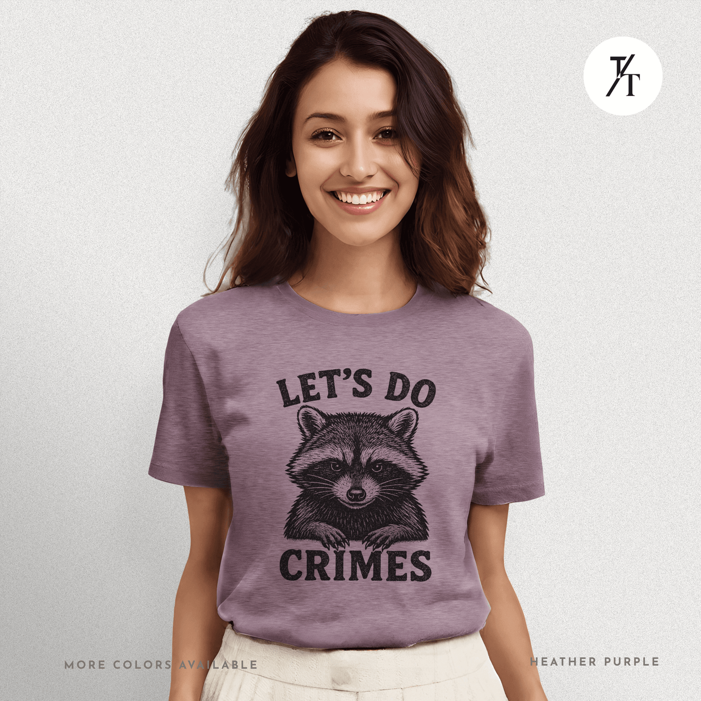 Funny Raccoon Let’s Do Crimes Graphic Tee