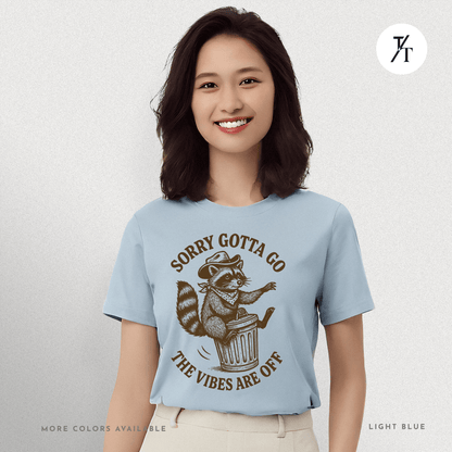 Raccoon Retreat: Cowboy Trash Panda, Retro Brown Cartoon- Graphic T-shirt
