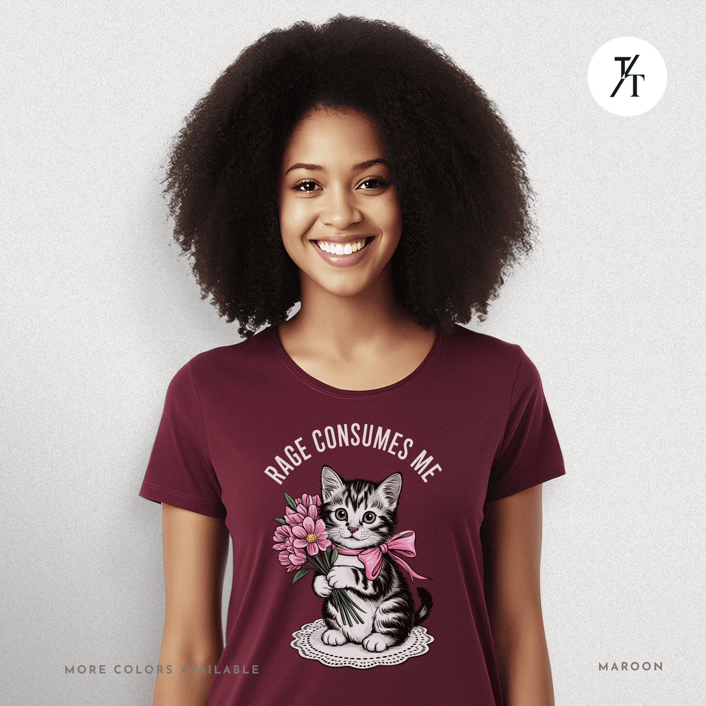 Rage Consumes Me Cat Tee – Cute but Unstable Kitten Shirt