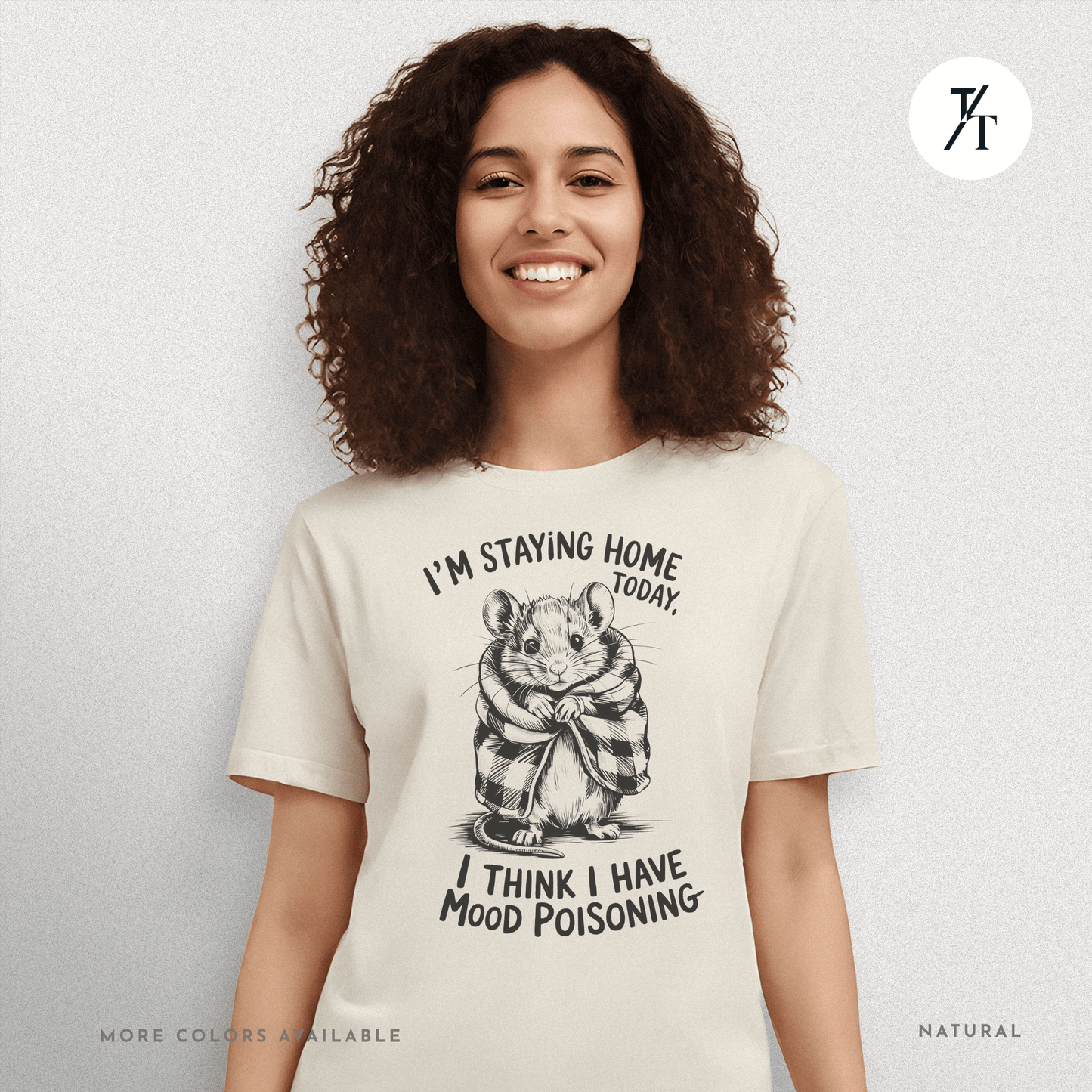 Funny Mouse Introvert Mood Poisoning Graphic Tee 🐭