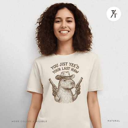 Yee’d Your Last Haw Capybara Tee – Funny Cowboy Meme Shirt
