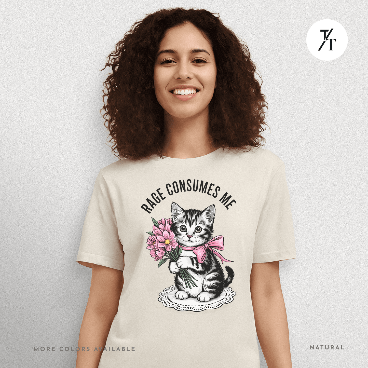 Rage Consumes Me Cat Tee – Cute but Unstable Kitten Shirt