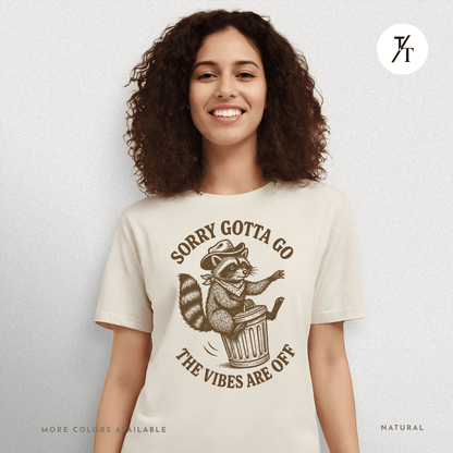 Raccoon Retreat: Cowboy Trash Panda, Retro Brown Cartoon- Graphic T-shirt