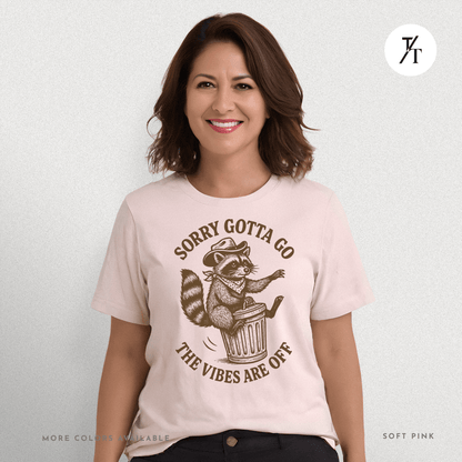 Raccoon Retreat: Cowboy Trash Panda, Retro Brown Cartoon- Graphic T-shirt