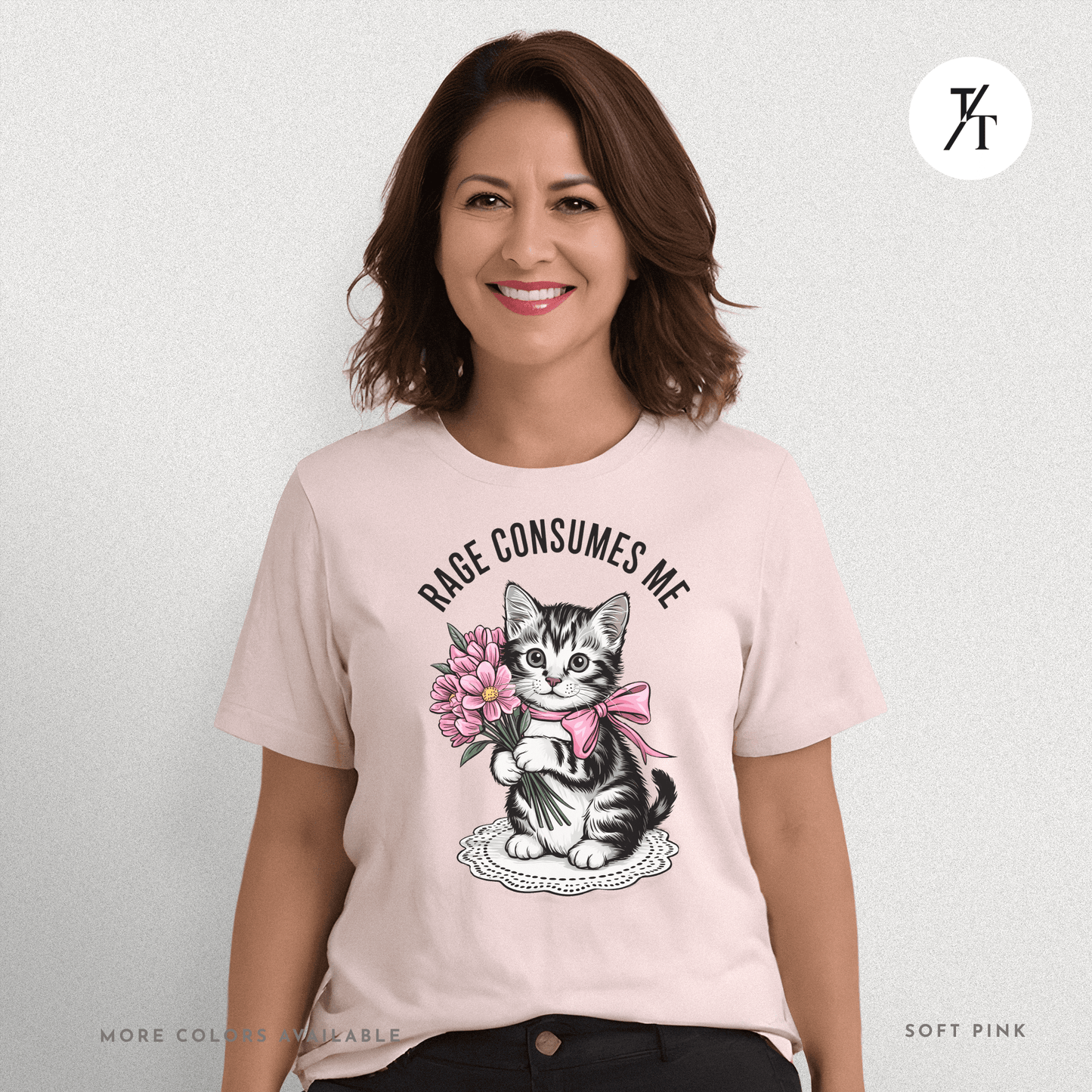 Rage Consumes Me Cat Tee – Cute but Unstable Kitten Shirt