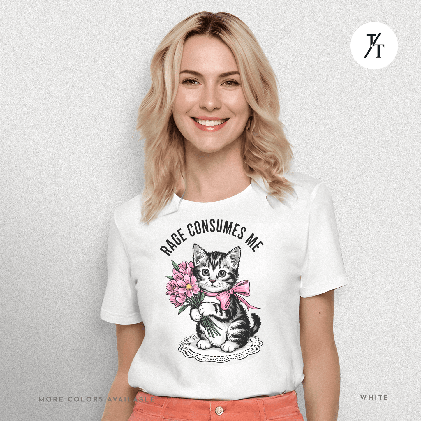 Rage Consumes Me Cat Tee – Cute but Unstable Kitten Shirt