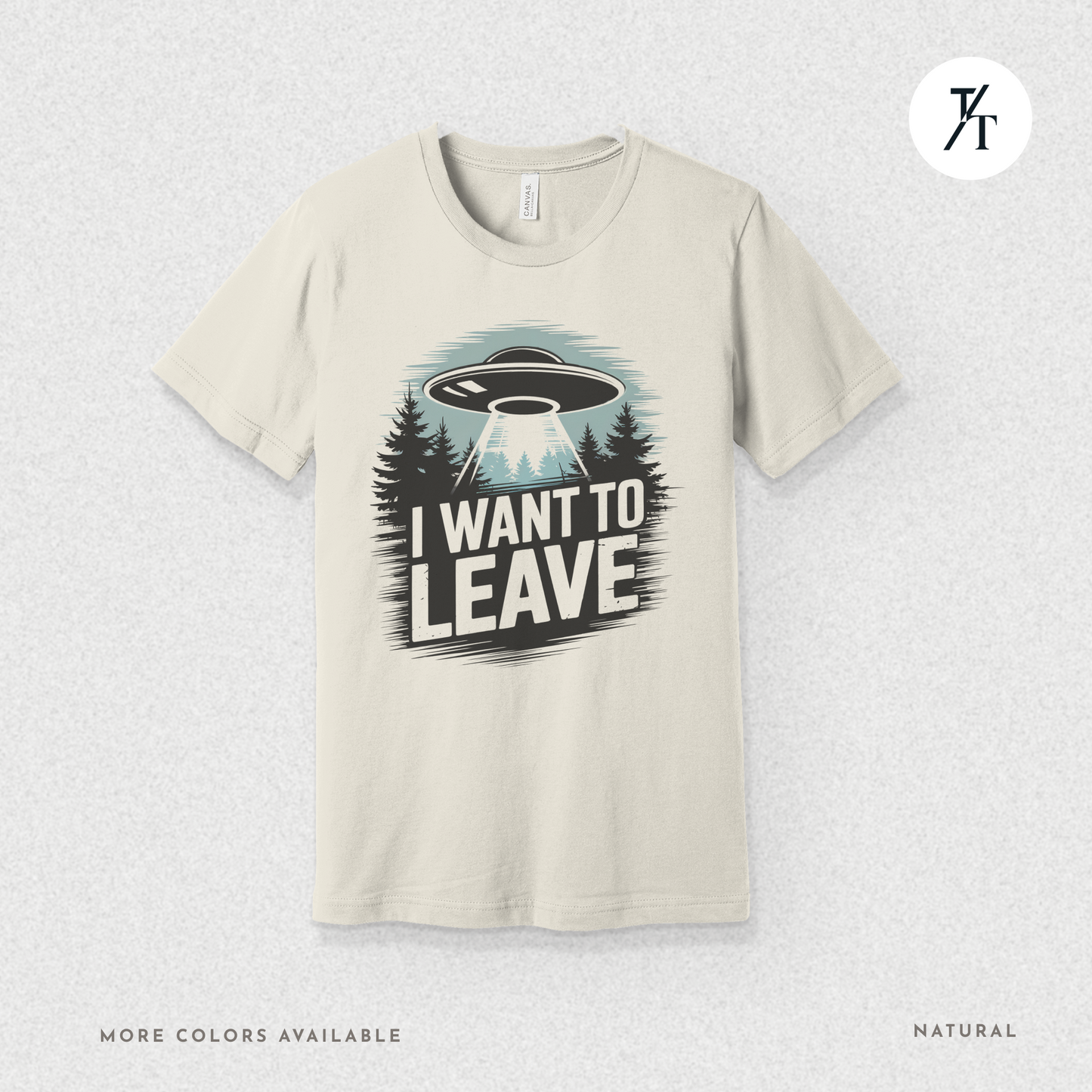 I Want To Leave UFO Tee – Funny Alien Abduction Graphic Shirt