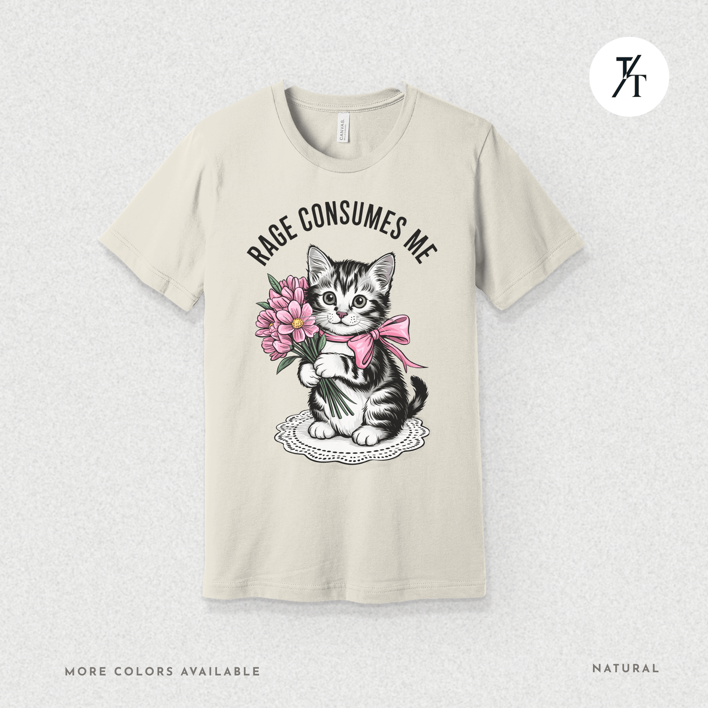 Rage Consumes Me Cat Tee – Cute but Unstable Kitten Shirt