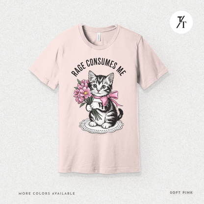 Rage Consumes Me Cat Tee – Cute but Unstable Kitten Shirt