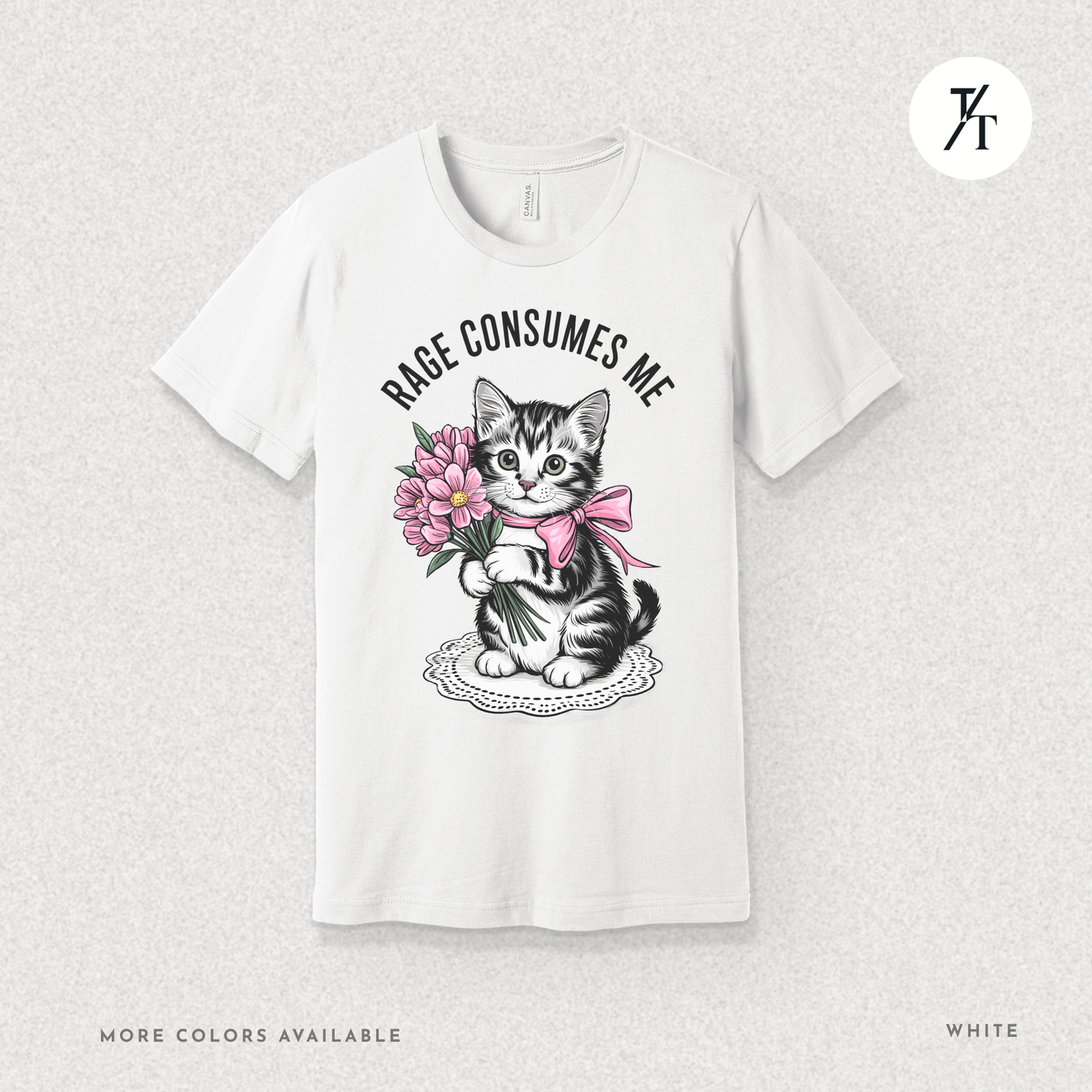 Rage Consumes Me Cat Tee – Cute but Unstable Kitten Shirt