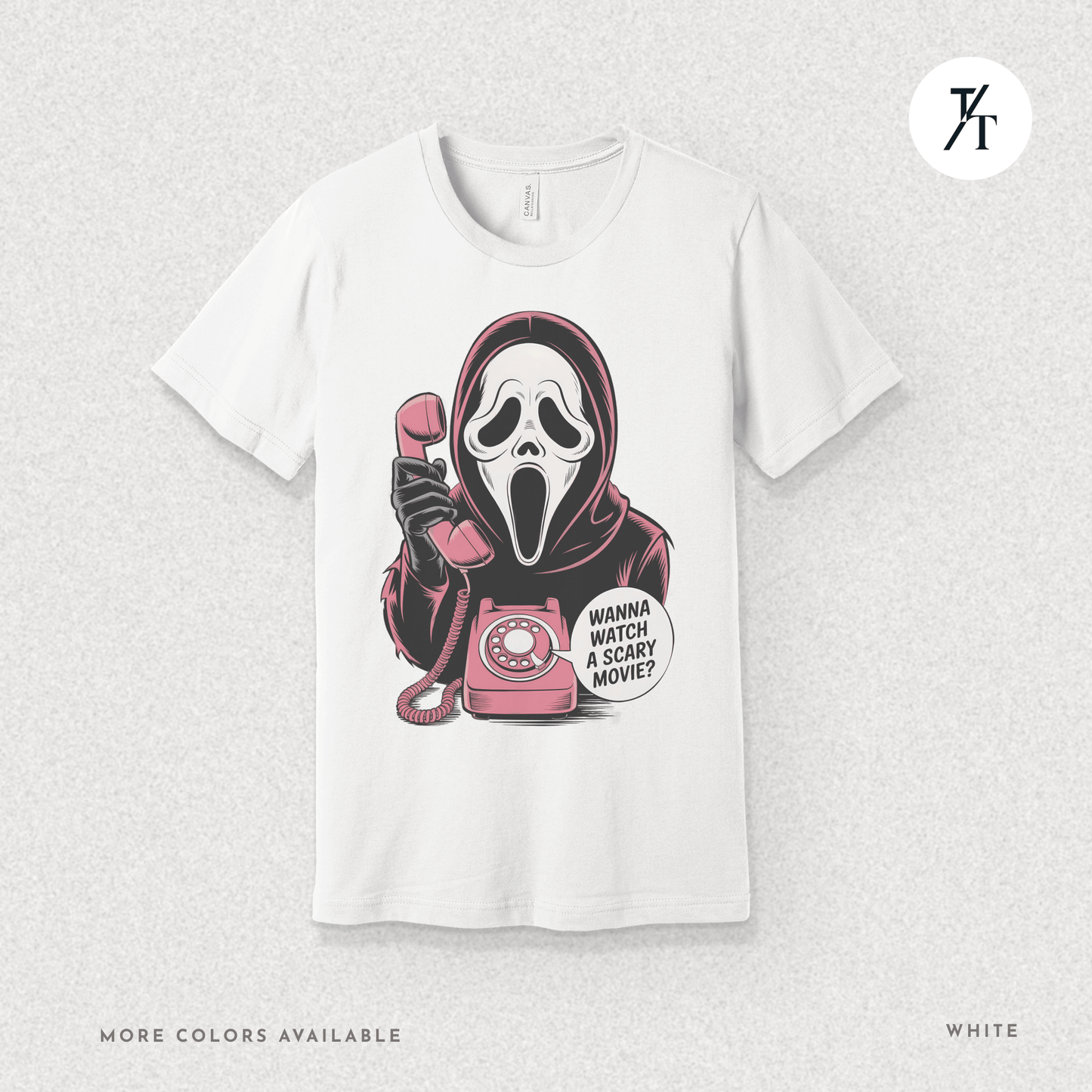 Wanna Watch a Scary Movie Tee – Horror Parody Graphic T-Shirt