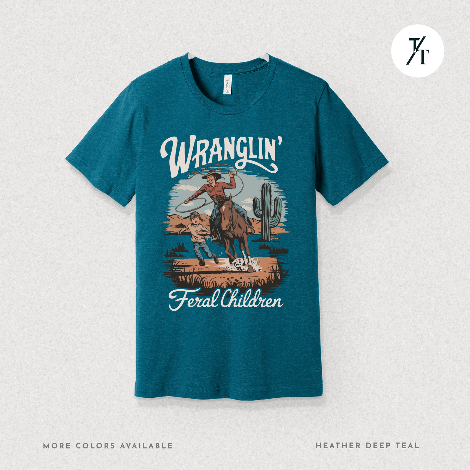 Wranglin Feral Kids Shirt Gift For Mom Country Funny Tee - Trendy/Timeless Studio