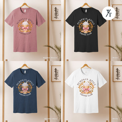 Pumpkin Spice Coffee Club Shirt Fall Halloween Gift Tee