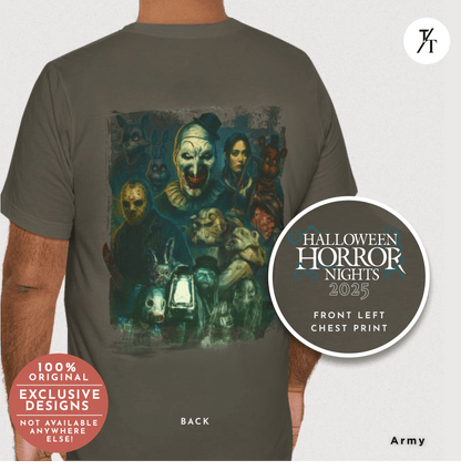 Exclusive Universal Studios Halloween Horror Nights 2025 Two-sided Original Design Horror Ensemble T-shirt