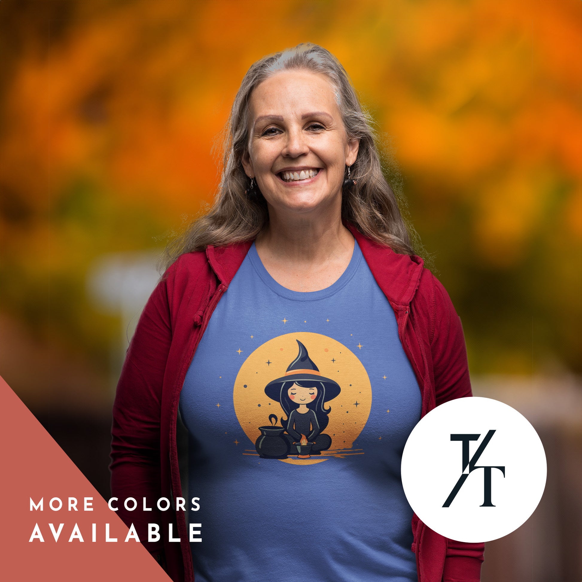 Halloween Witch Shirt Cute T-Shirt - Pagan Women's Soft Style Tee, Ideal for Spooky Season & Trick or Treat - Trendy Halloween Costume Gift