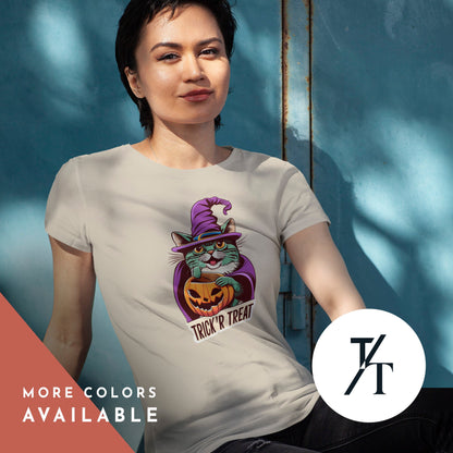 Halloween Cat Shirt, Witch Cat Shirt, Witchy Clothing, Spooky Season tshirt, BlackCat tShirt Gift, Mystical Cats tee, CatMom