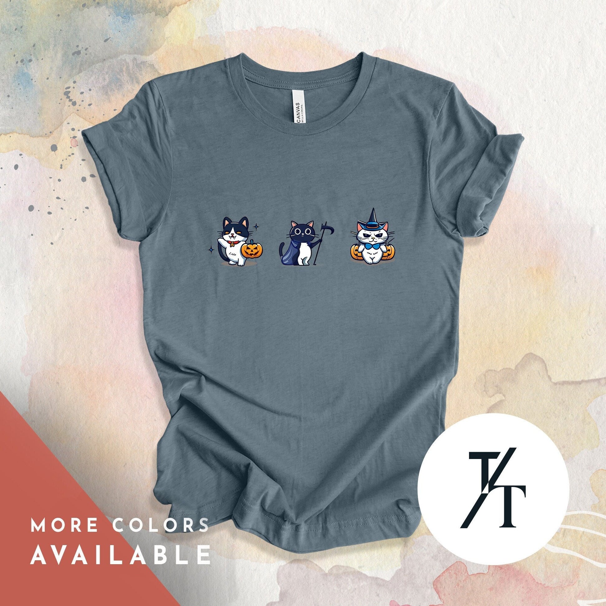Halloween Cat Shirt, witchy cat shirt, BlackCat Gift, CatMom tShirt Gifts, Spooky Season tee,