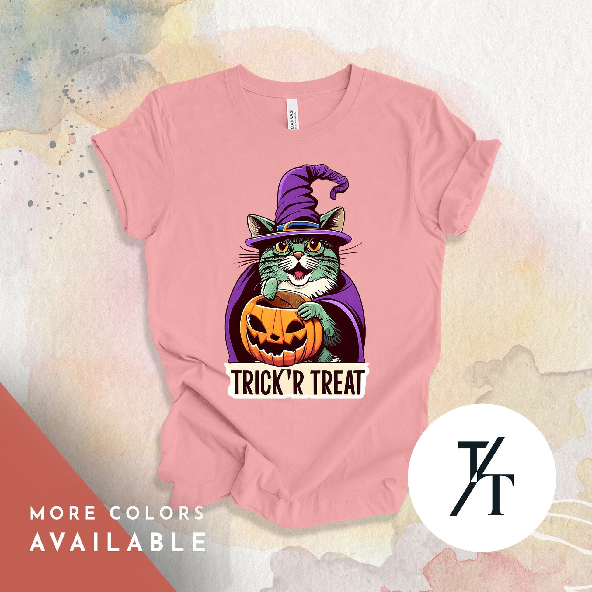 Halloween Cat Shirt, Witch Cat Shirt, Witchy Clothing, Spooky Season tshirt, BlackCat tShirt Gift, Mystical Cats tee, CatMom