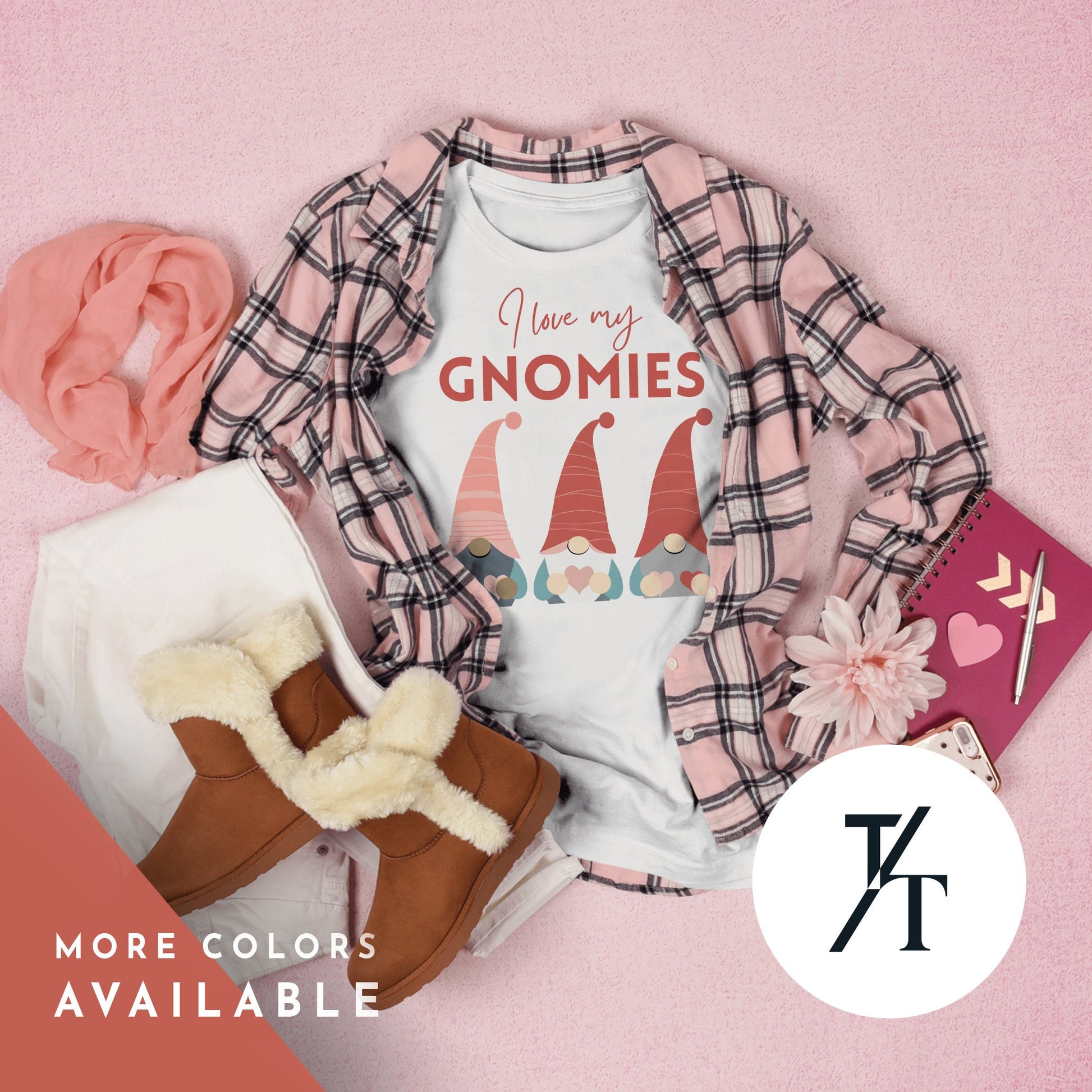 chilling with my gnomies Valentines Gnome Shirt, Gnomies Shirt, Love Gnomes Valentines Day Shirts, Gnomes Heart Shirts, Group Gnome tee