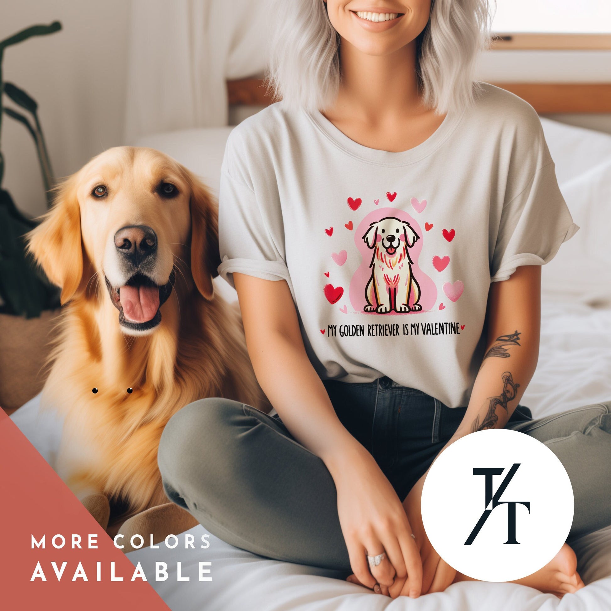 Golden Retriever Valentines Shirt, Valentine Dog Shirt, Golden Retriever T-Shirt, Golden Retriever Gifts, Golden Retriever Sweatshirt Tee